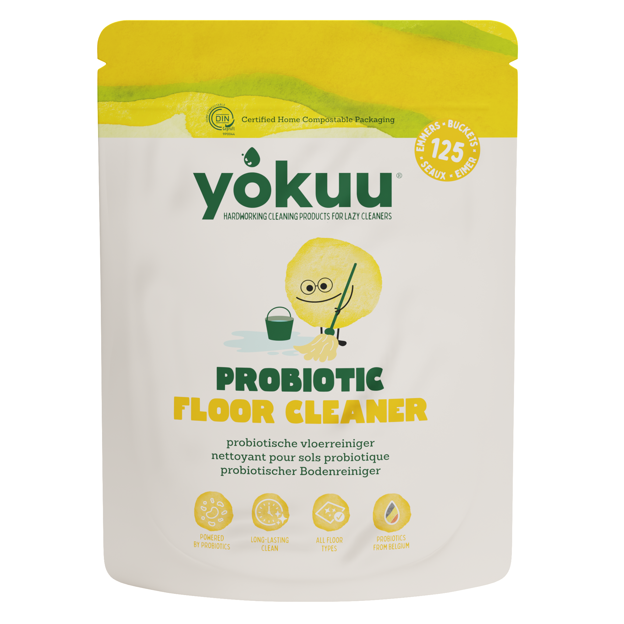 Yokuu Vloerreiniger poeder 500 gram schoonmaakproduct, cleaning powder for floors, with brand logo visible