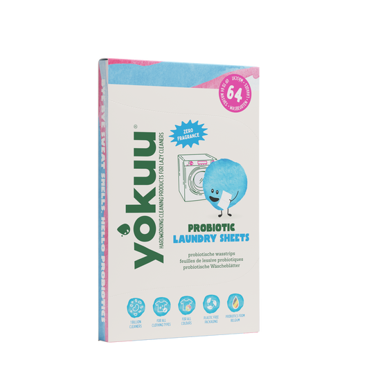 Yokuu Wasstrips fragrance-free laundry detergent strips, 96 grams, eco-friendly and easy to use for gentle washing.