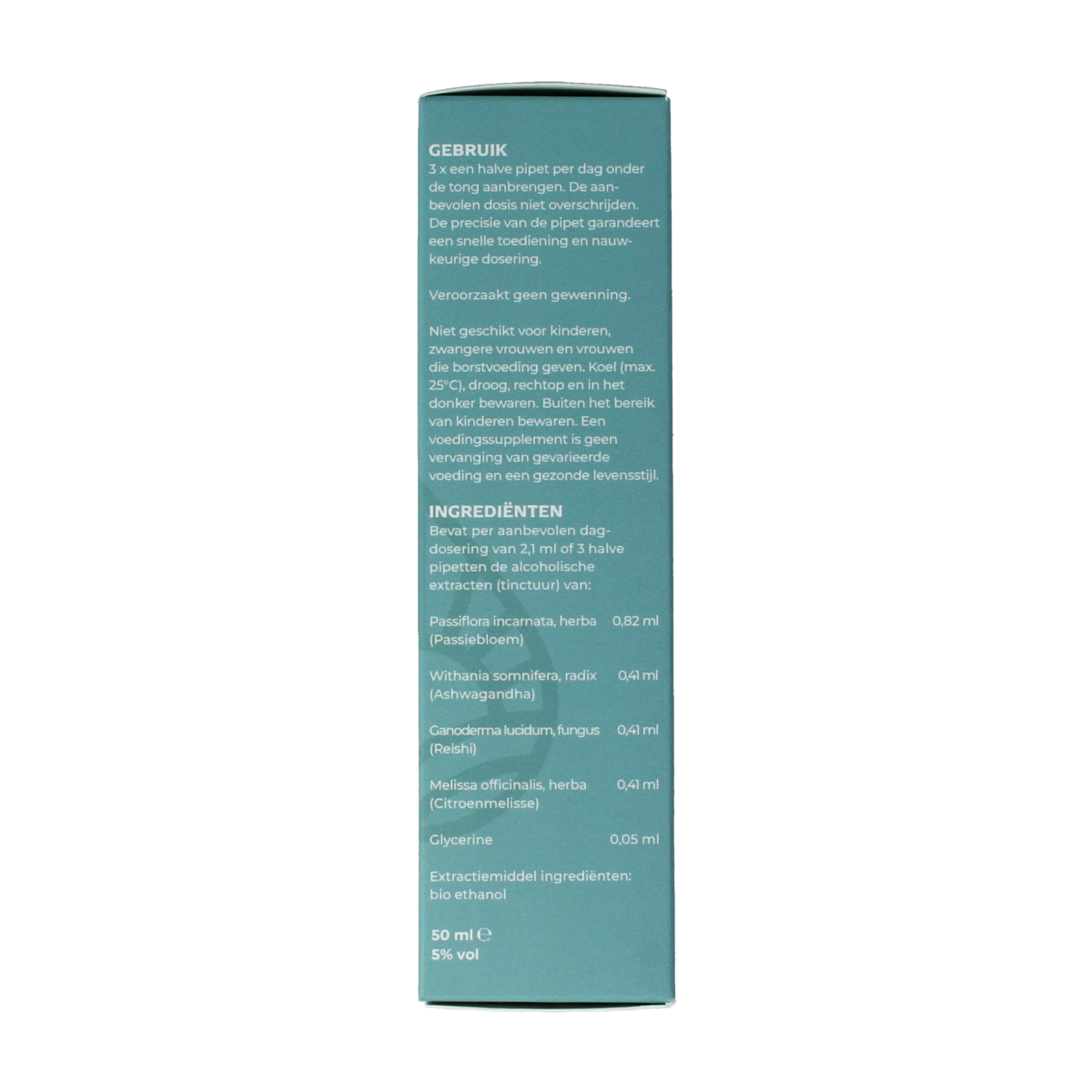 DRUP Kruiden paddenstoelextract relax 50ml in a glass bottle, part of herbal preparations for relaxation and wellness.
