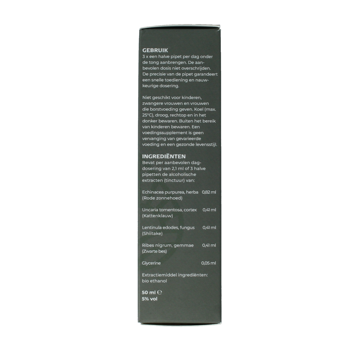 DRUP kruiden paddenstoelextract supplement in 50ml bottle, supports immunity, herbal remedy from DRUP kruidenpreparaten.