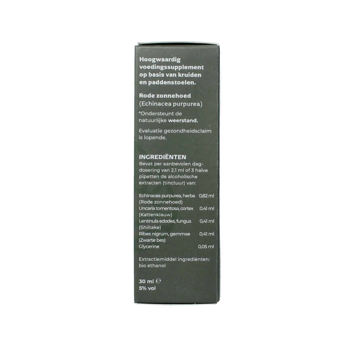 DRUP Kruiden paddenstoelextract in 30ml bottle, herbal supplement for immune support, natural herbal preparation.