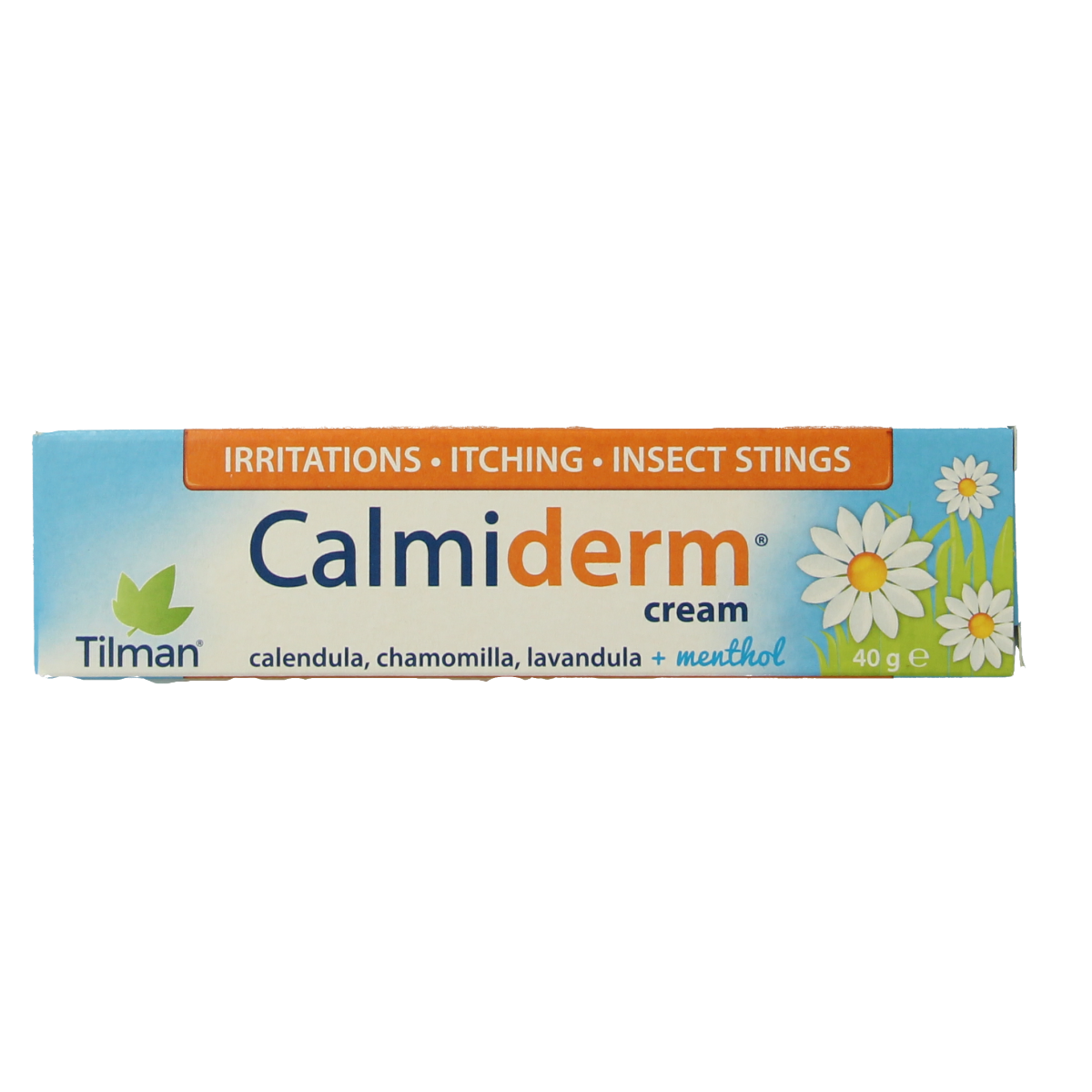 Naturapharma Calmiderm creme 40g, body skincare product with white cream in a jar, natural and soothing body care.
