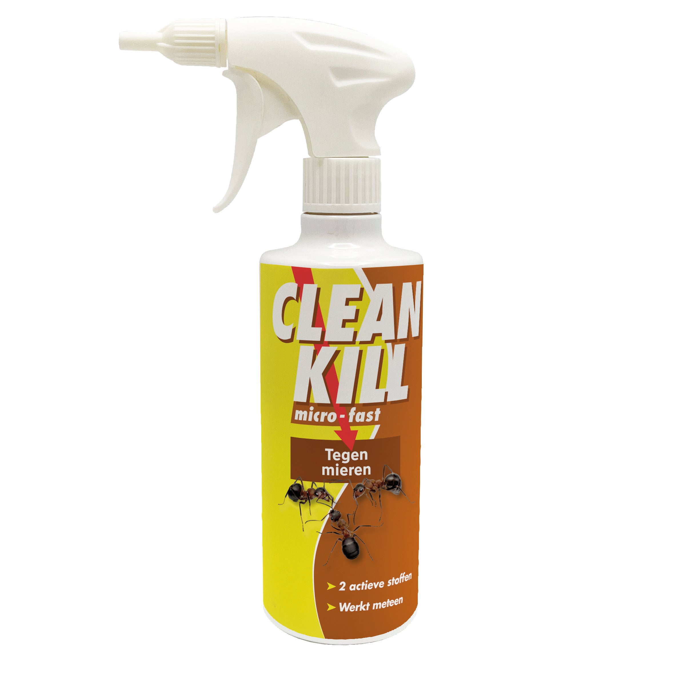 BSI Clean Kill Micro-Fast ant insecticide spray bottle, 500ml, used for controlling ants in home and comfort areas.