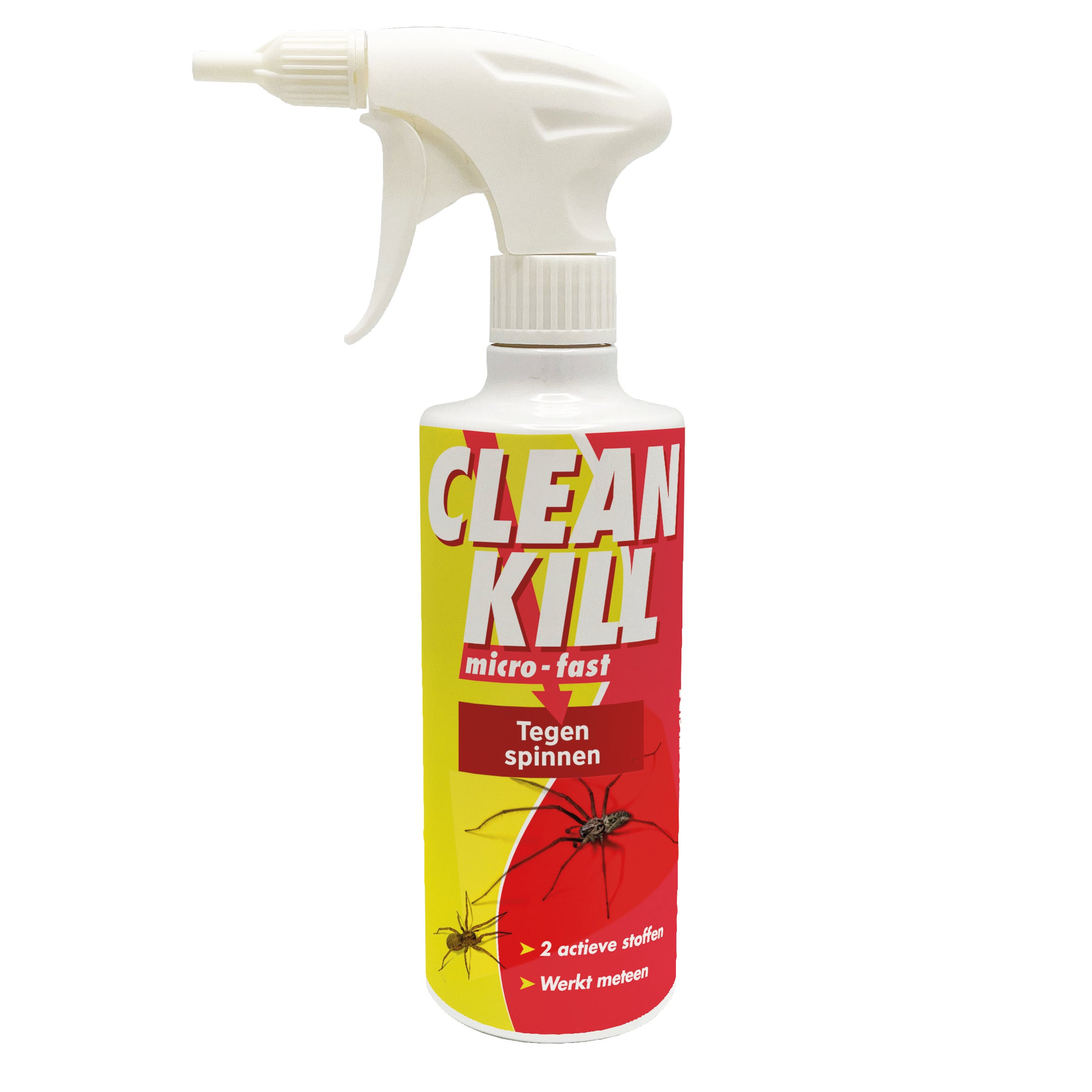 BSI Clean Kill Micro-Fast spider spray bottle, 500ml, for home and comfort, with a visible spray nozzle and label.