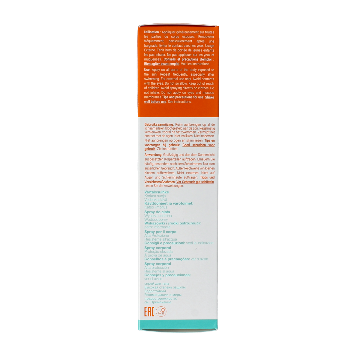 Biosolis SPF50 sun spray in 100ml bottle, outdoor sun protection product for sunbathing and outdoor activities.