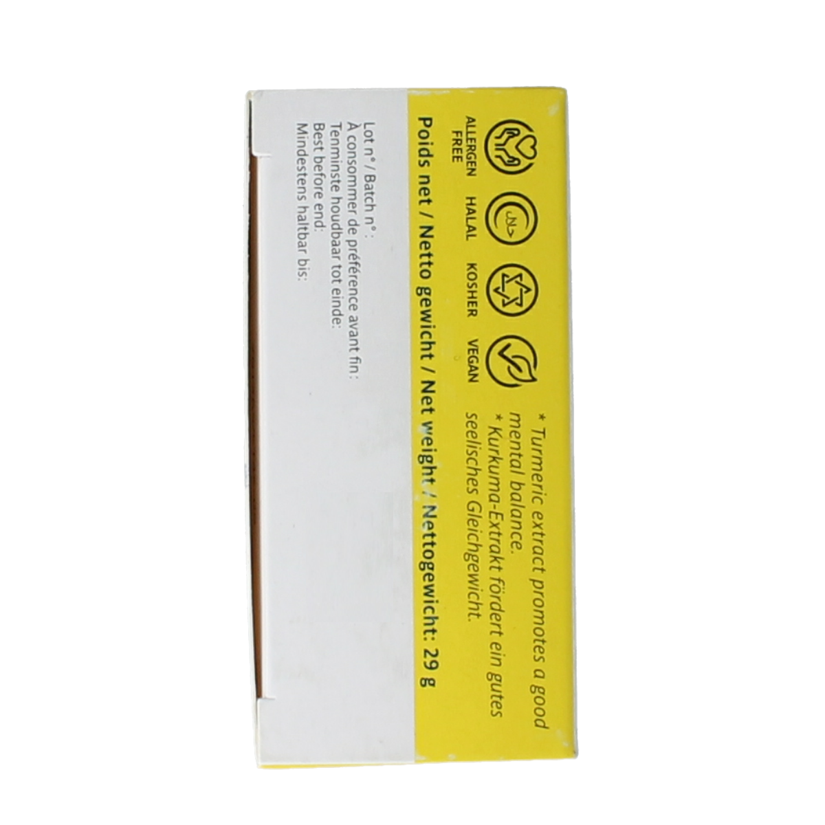Trenker Kwalitis herbal supplement capsules in a blister pack, natural herbal ingredients, used for digestive health.