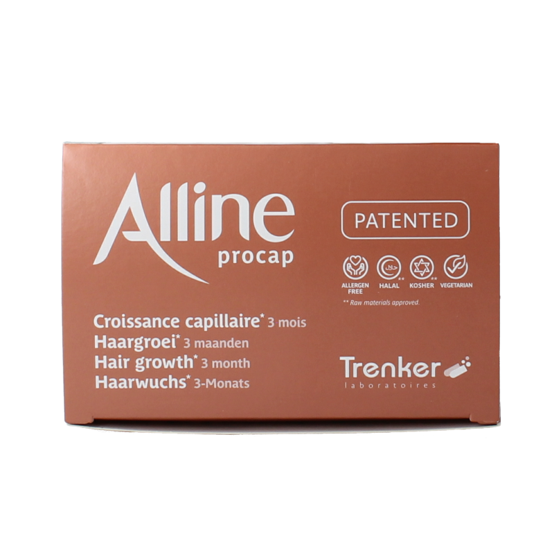 Trenker Alline Procap 180 capsules, multivitamine supplement in a white bottle with label, designed for health and wellness.