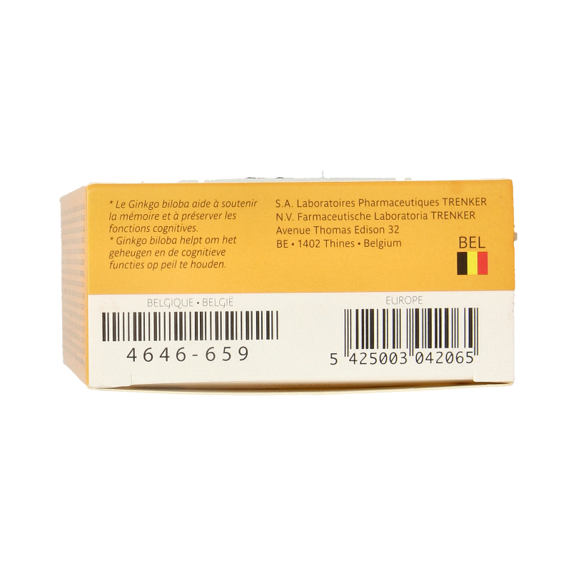 Trenker Memovital herbal supplement box with 60 tablets, featuring natural herbal ingredients for wellness.