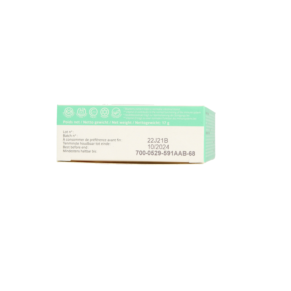 Trenker Imutis Max probiotic capsules containing micro-organisms, in a white bottle with a label showing product details.