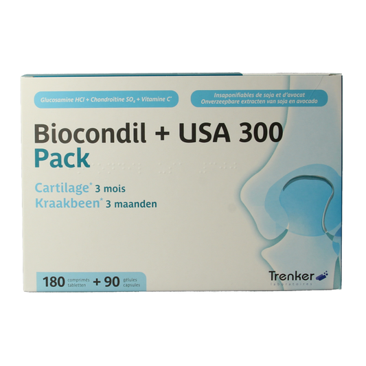 Trenker Biocondil + USA300 duopack mineral supplement set with capsules in blister packs, designed for joint health.