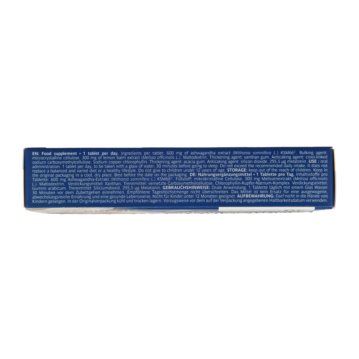 Trenker Mentalis Sleep herbal supplement tablets in a blister pack, natural herbal remedy for relaxation and sleep support.