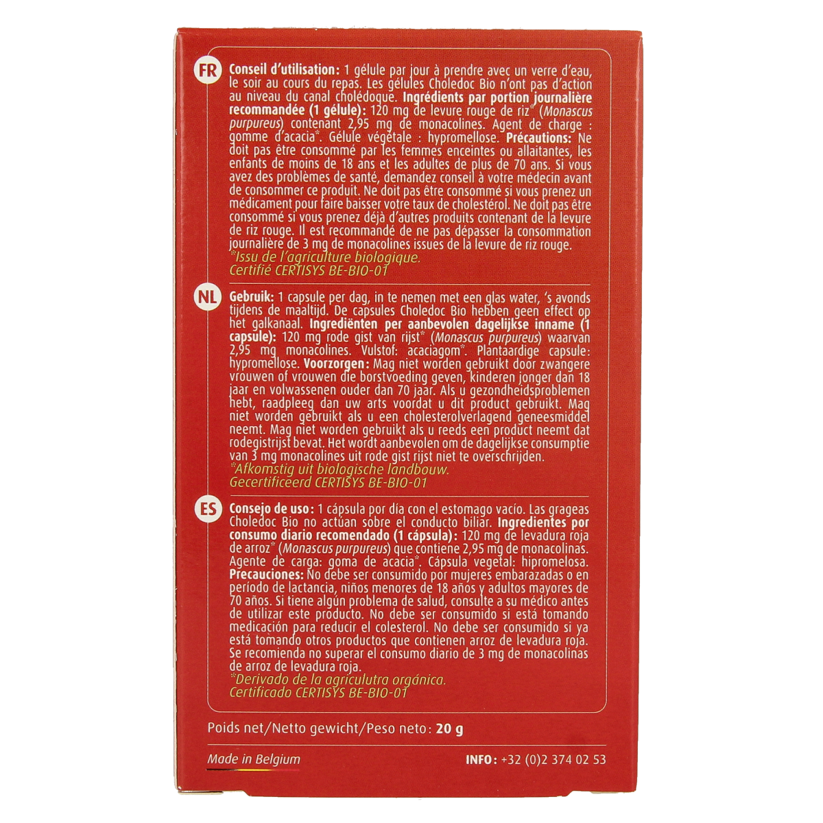 Trenker Choledoc bio herbal supplement capsules, 90-count, natural herbal remedy for digestive support, shown in bottle.