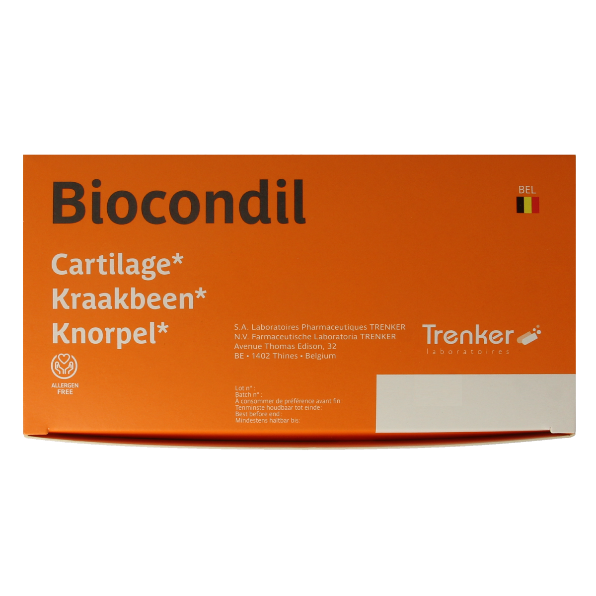 Trenker Biocondil cartilage and mineral supplement sachet, natural ingredients for joint support, in a 90-pack.