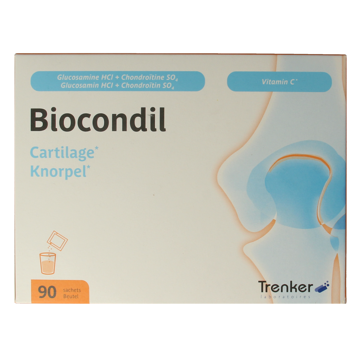 Trenker Biocondil cartilage and joint supplement in 90 sachets, mineralen multi with natural ingredients, for joint health.