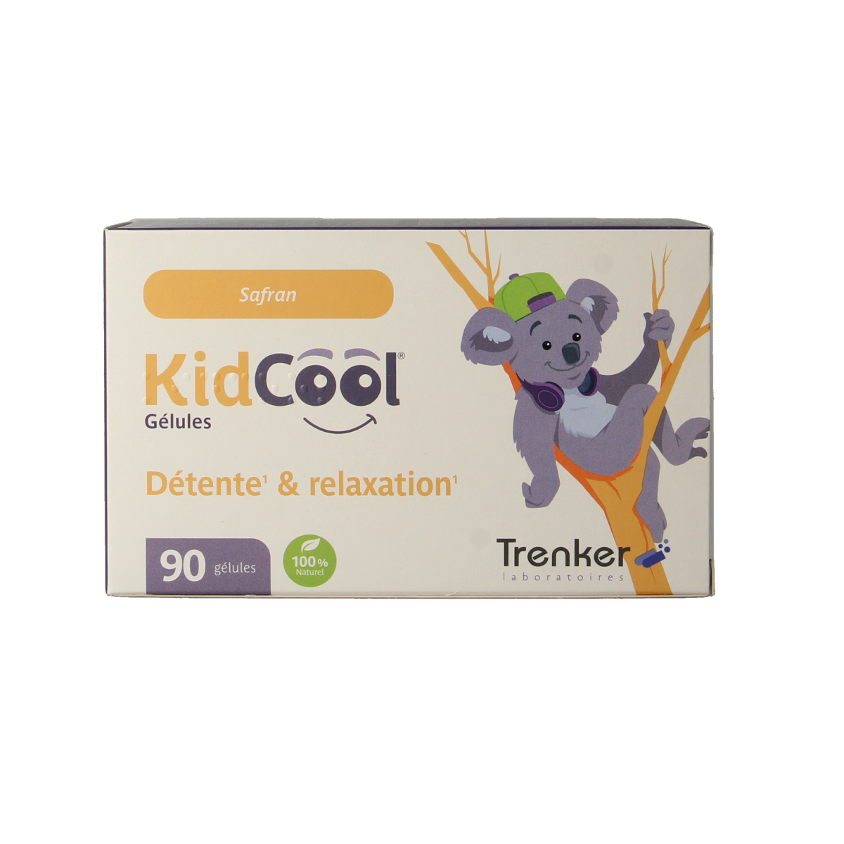 Trenker KidCool 90 capsules of herbal supplement in a bottle, designed for children’s herbal support.
