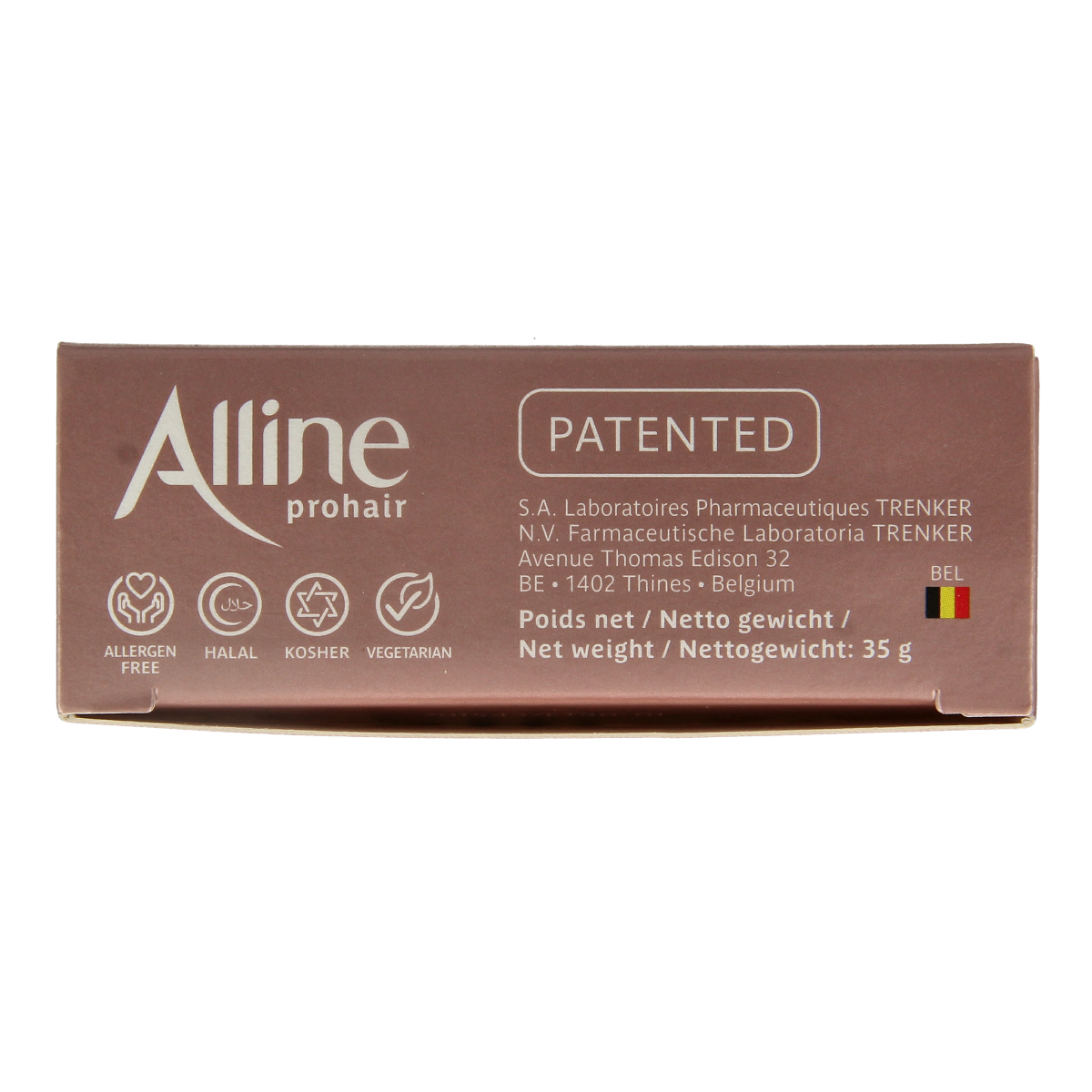Trenker Alline prohair 30 tablets, multi-vitamin supplement for hair health, with colorful tablets shown in the image