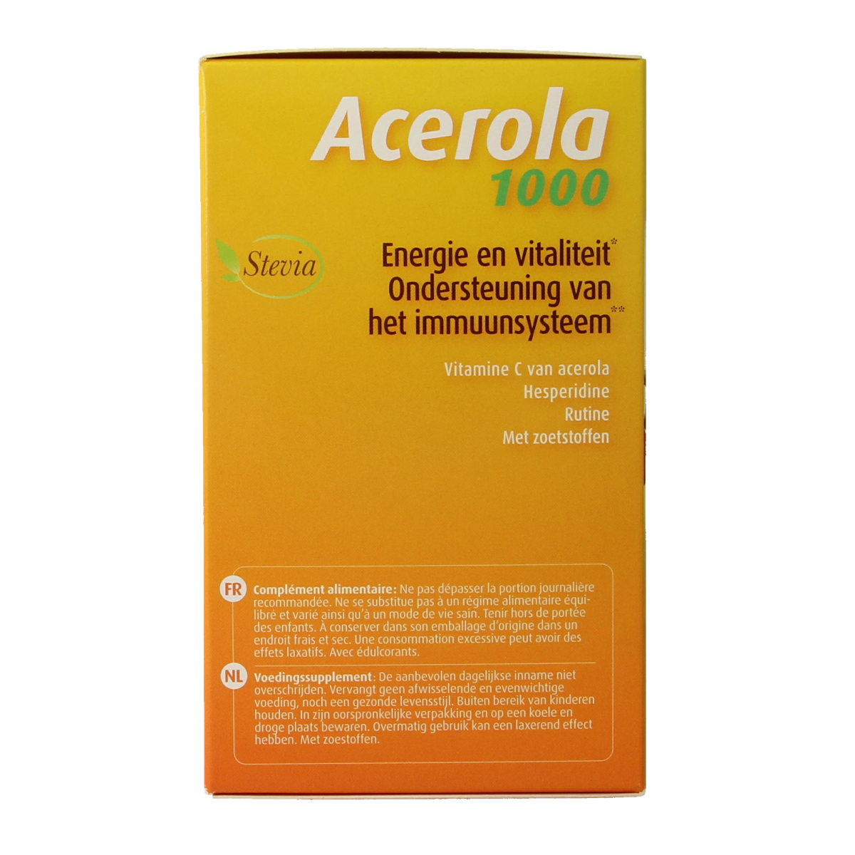 Trenker Acerola 1000 herbal supplement tablets, 100 count, featuring bright orange acerola fruit on the packaging.