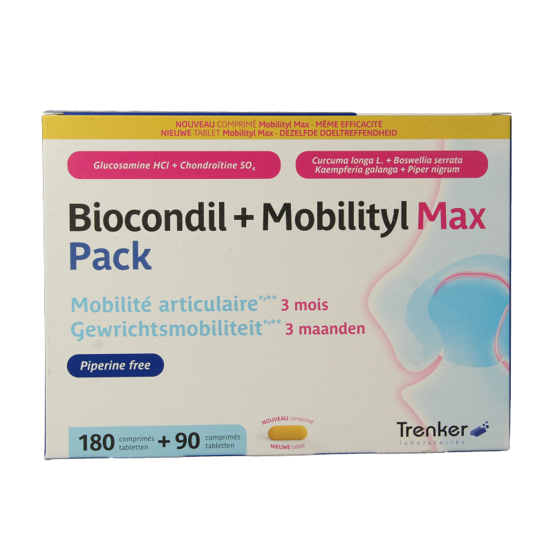 Trenker Duopack biocondil and mobility mineral multivitamin tablets, 270 count, dietary supplement for joint support