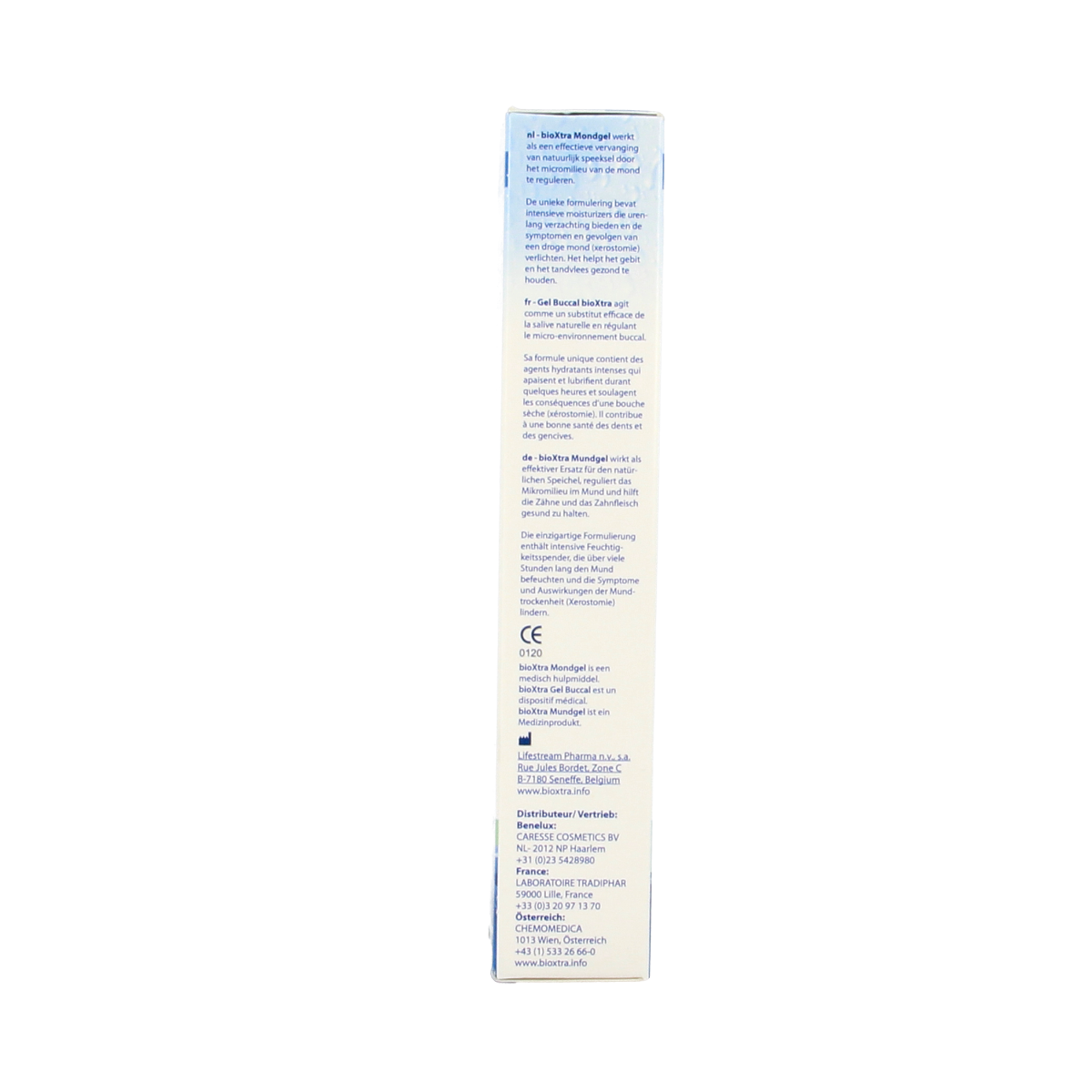 Bioxtra Bevochtigingsgel for dry mouth in 40ml tube, part of oral hygiene and brushing control products.