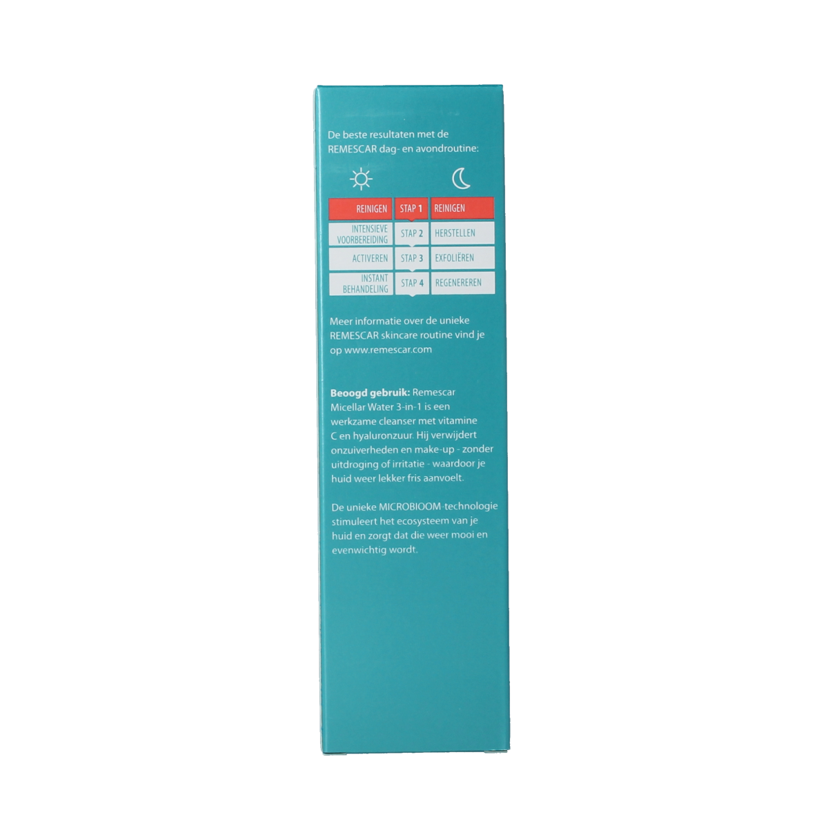 Remescar Micellar Cleansing Water 3-in-1 for face, 200ml, gentle makeup remover and skin cleanser.