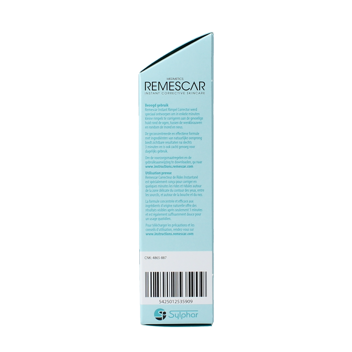 Remescar Rimpel Corrector in 8ml tube, facial skincare product for reducing wrinkles and fine lines.