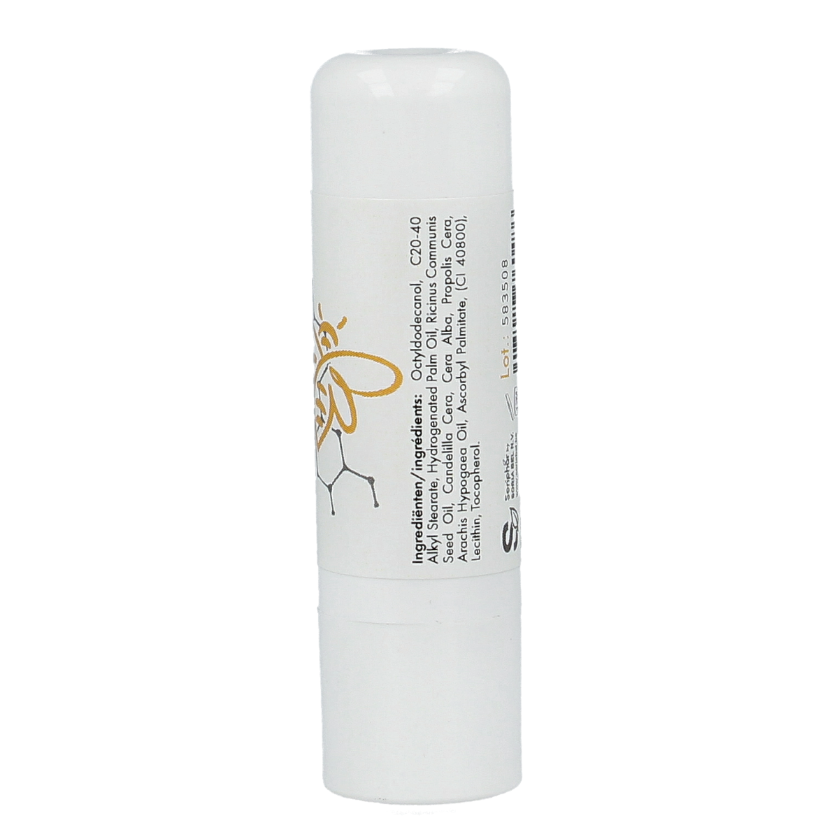 SoriaBel Propolis lipstick balm in a 4g tube, providing nourishing lip care with natural ingredients and a smooth finish.
