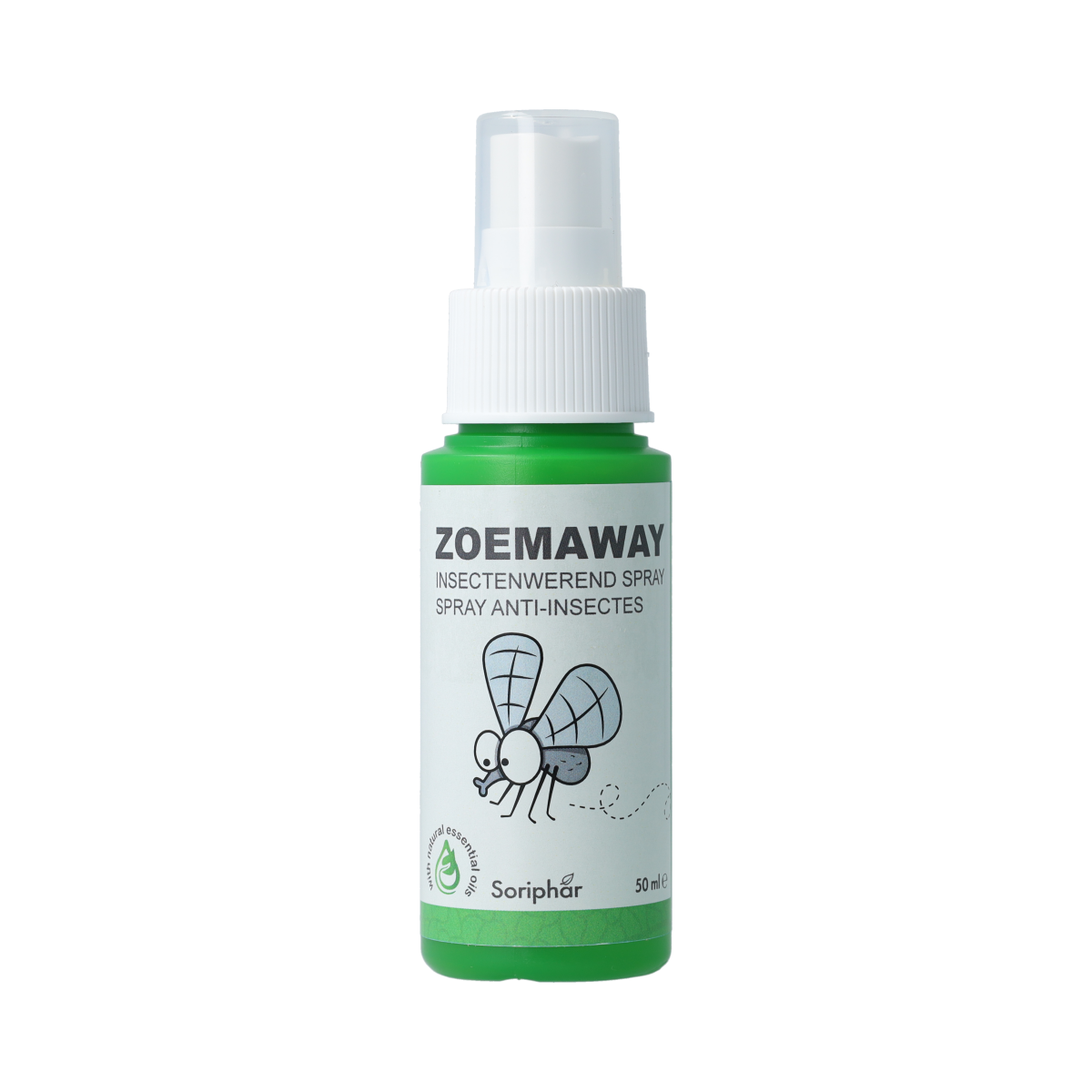 SoriaBel Zoemaway body care spray bottle, 50ml, with sleek packaging and spray nozzle for refreshing body fragrance.