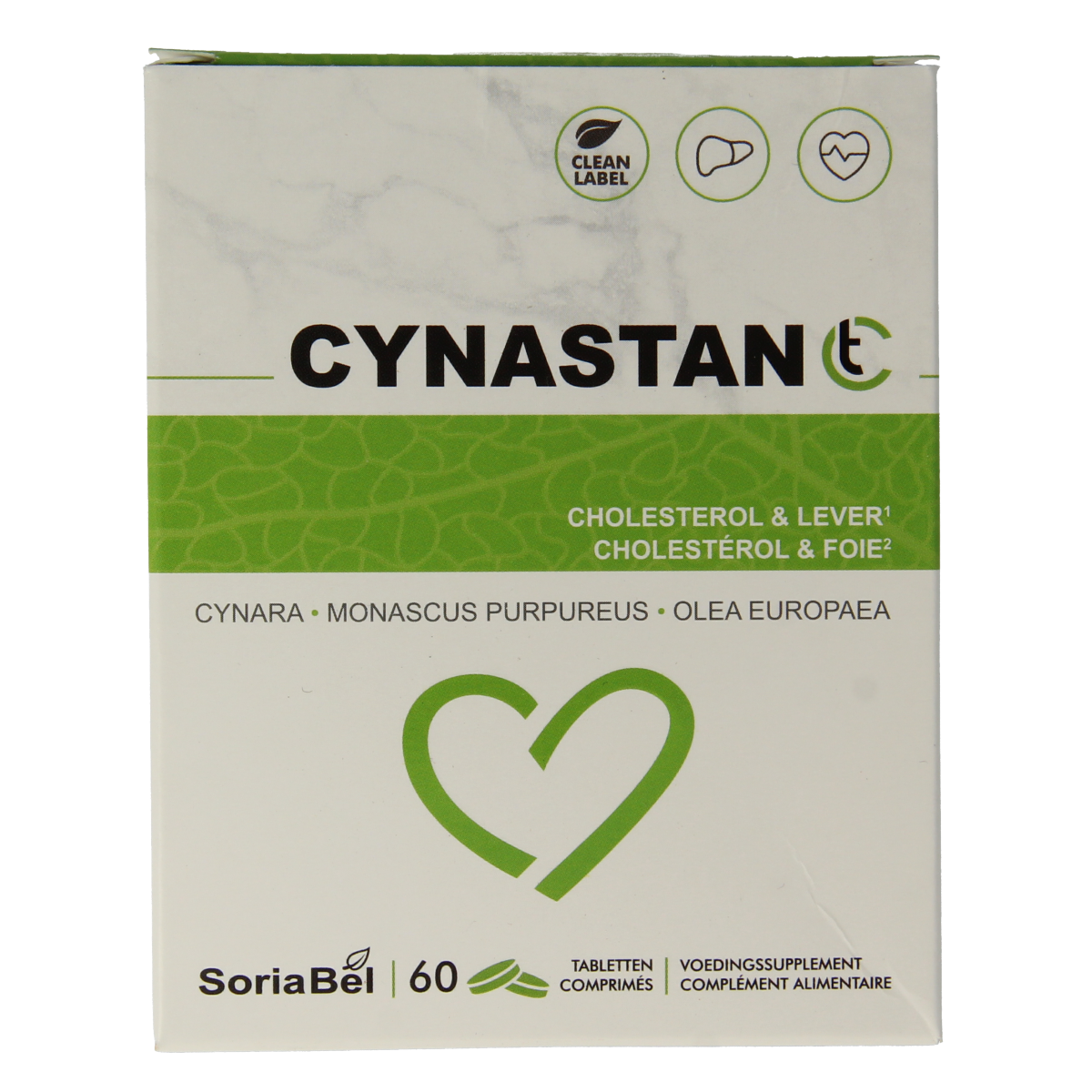SoriaBel Cynastan CT 60.00 herbal supplement tablets in a blister pack, natural herbal remedy from SoriaBel.