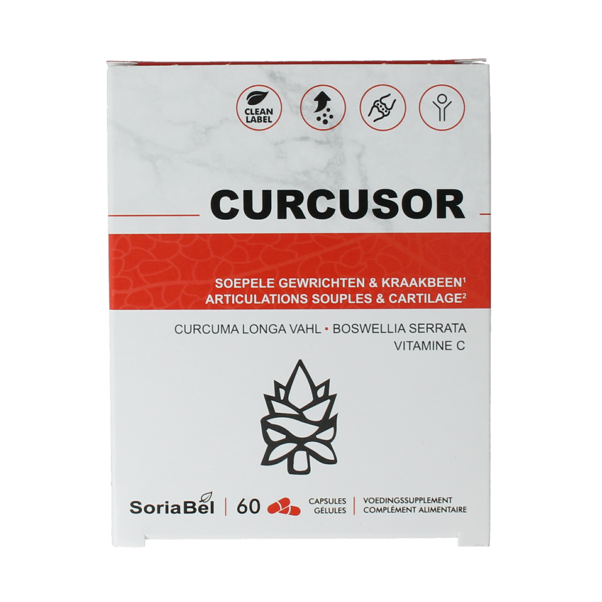 Soriphar Curcusor CT capsules, herbal supplement with 60 capsules, natural kruidpreparaat for health support