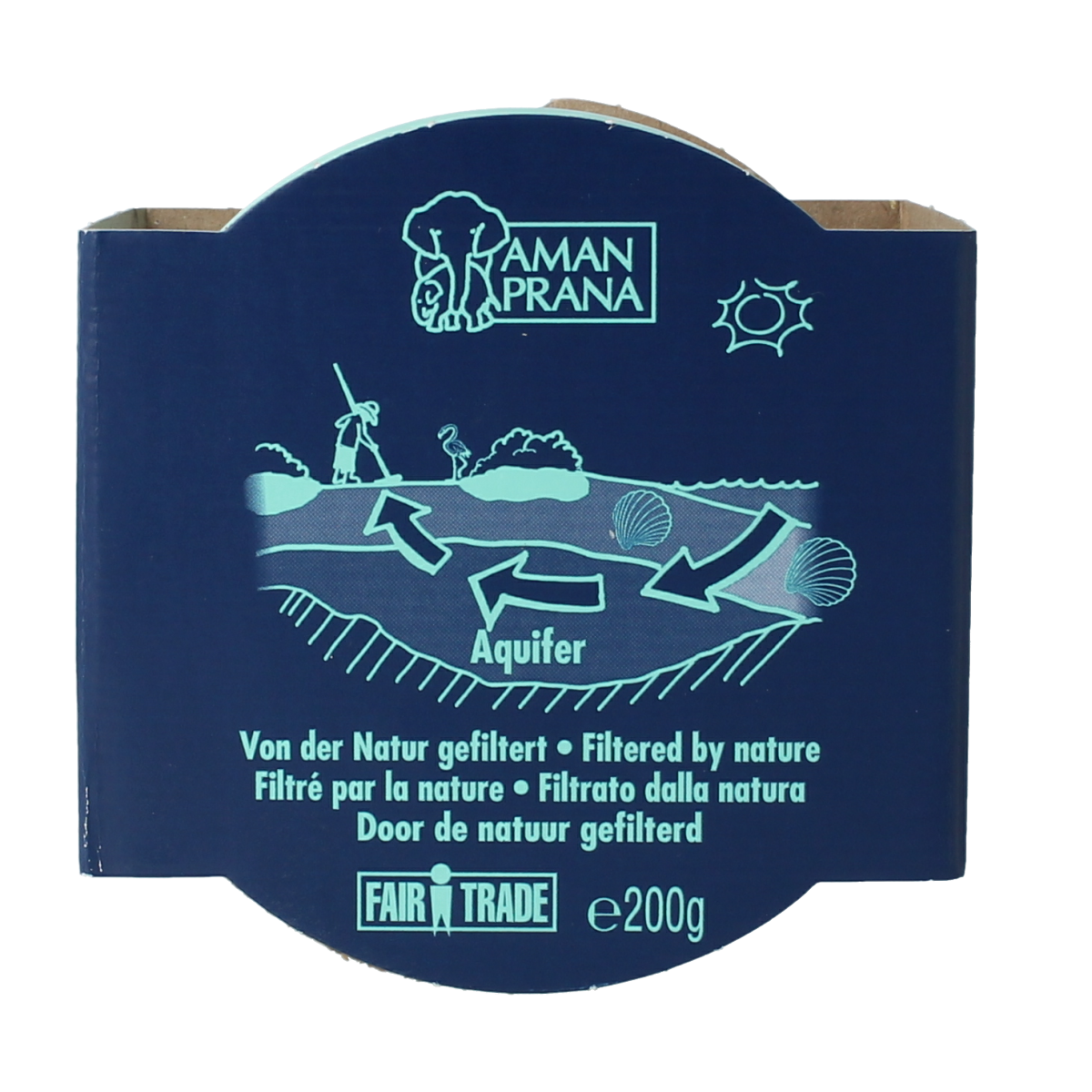 Amanprana Khoisan de sel in 200g jar, natural salt blend from Kruiden, Zouten en Maaltijdmixen collection, with a clear label on the jar