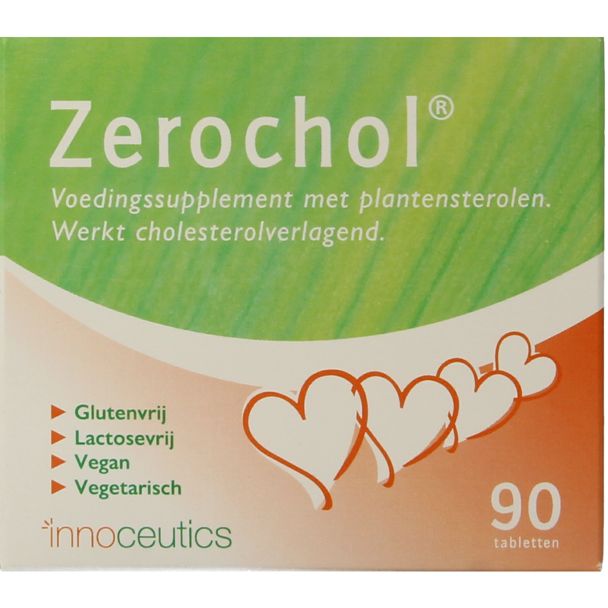 Pharmaccent Zerochol herbal supplement tablets, natural remedy for cholesterol support, arranged in a bottle.