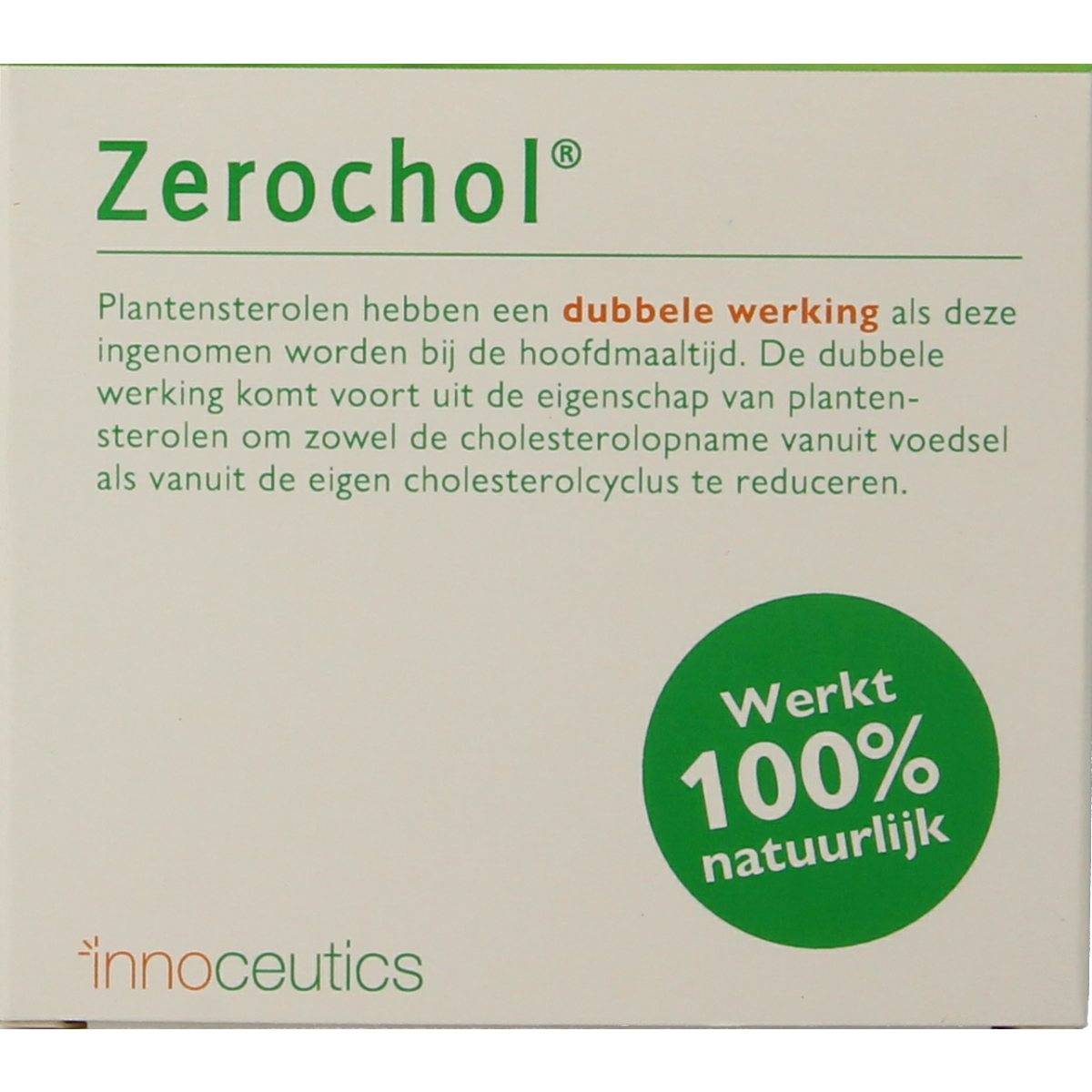 Pharmaccent Zerochol herbal supplement box with 90 tablets, featuring natural ingredients and product branding.