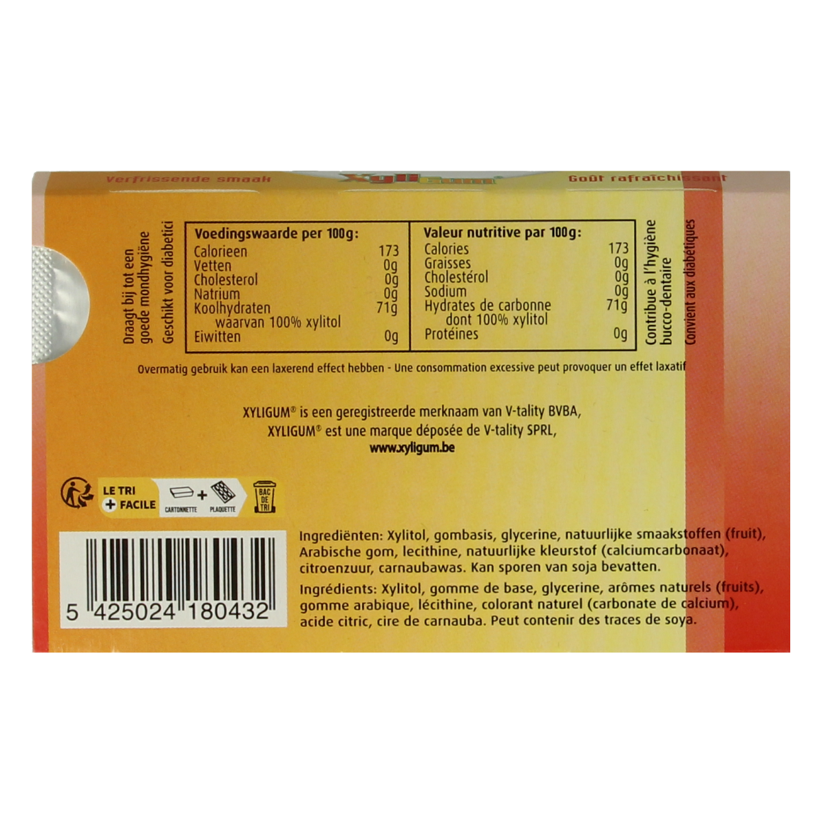 Xyligum Fruit snoepgoed in 15g package, colorful fruit-flavored candies from the Xyligum brand.