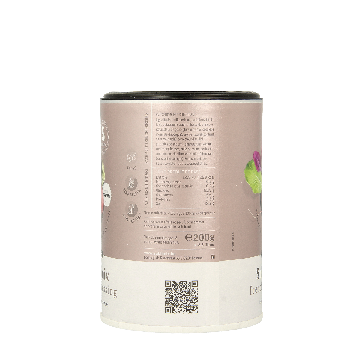 Sublimix French salad dressing bottle, 200g, with creamy texture and classic French flavor, for enhancing salads.