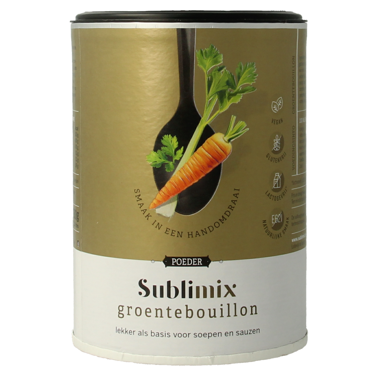 Sublimix gluten-free vegetable bouillon cube in a 230g package, used for flavorful soups and broths.