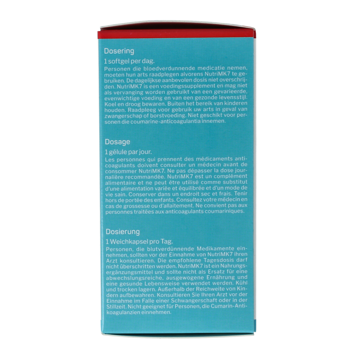 Vetzuren Nutrisan NutriMK7 60 capsules bottle with label showing product name and brand.