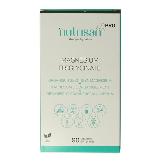 Orthonutrients Magnesium Bisglycinate supplement bottles with 90 tablets, mineral supplement for muscle and nerve support.