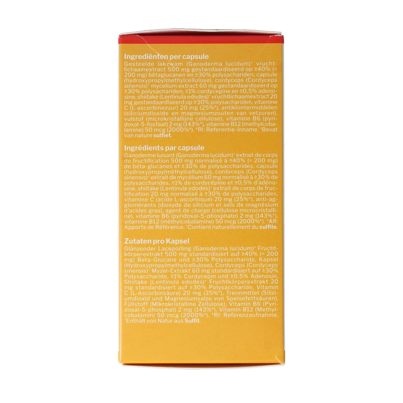 Vegetarian Nutrisan Immunosan Defense capsules in a bottle, herbal supplement for immune support.