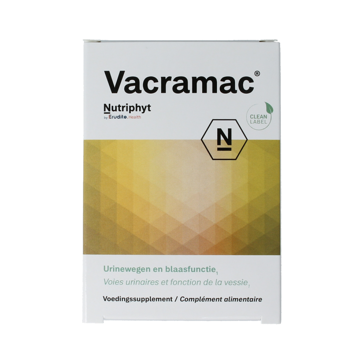Nutriphyt Vacramac 30 capsules containing micro-organismen for digestive health in a clear bottle.