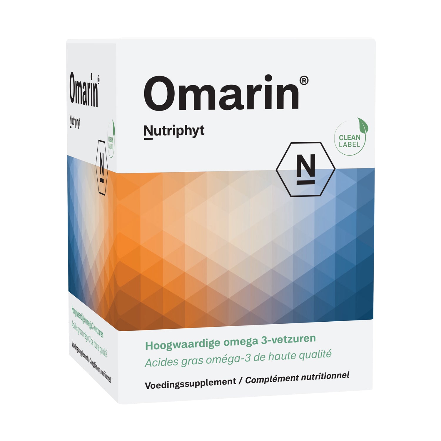 Nutriphyt Omarin Vetzuren supplement capsules, 60-count bottle, showing the product packaging and capsules.