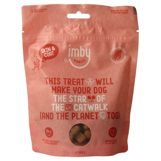 Imby Pet Food hondensnack biscuit with insecteneiwitten, 100g, natural dog treat with crunchy texture and high protein.