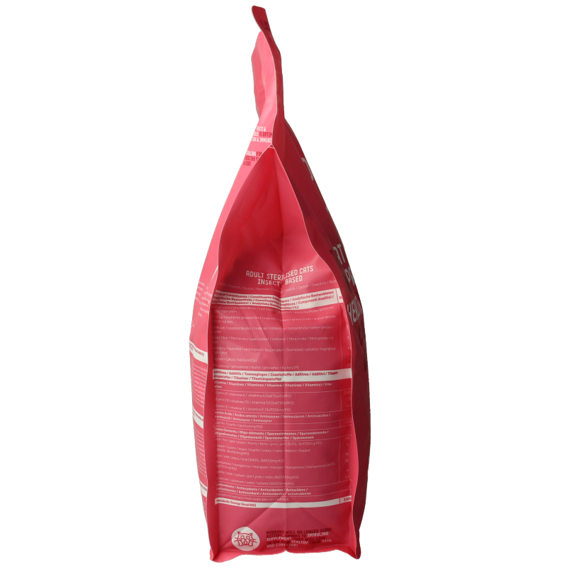 Imby Pet Food kattenbrokken met insecteneiwitten, 1500 gram, droog kattenvoer in een witte verpakking.