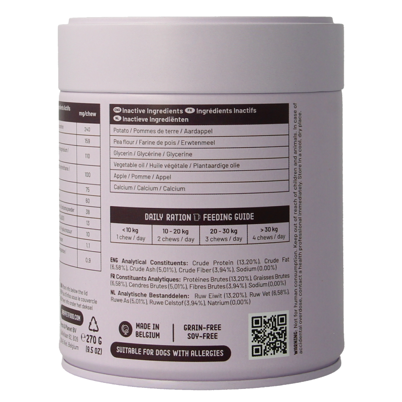 Imby Pet Food hond voedingssupplement met Kauwtabletten voor gewrichten en mobiliteit, 90 stuks in verpakking