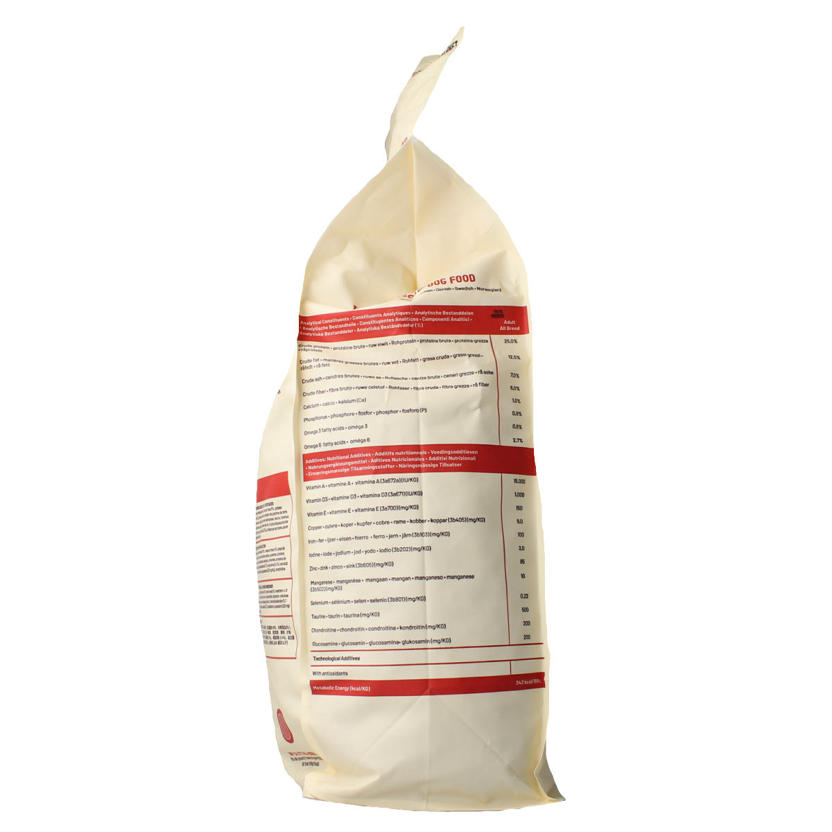 Imby Pet Food hondenbrokken with insecteiwitten, digestive support, 4 kg package, natural dog food in a bag.