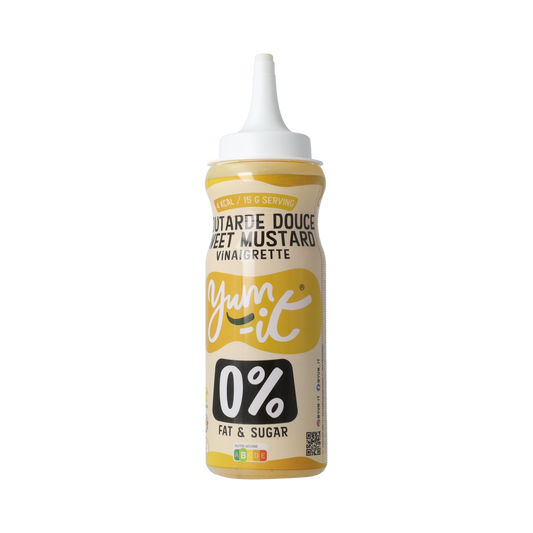 Yum-It Mosterd Vinaigrette dressing in 250ml bottle, a flavorful mustard-based sauce for salads and dishes.