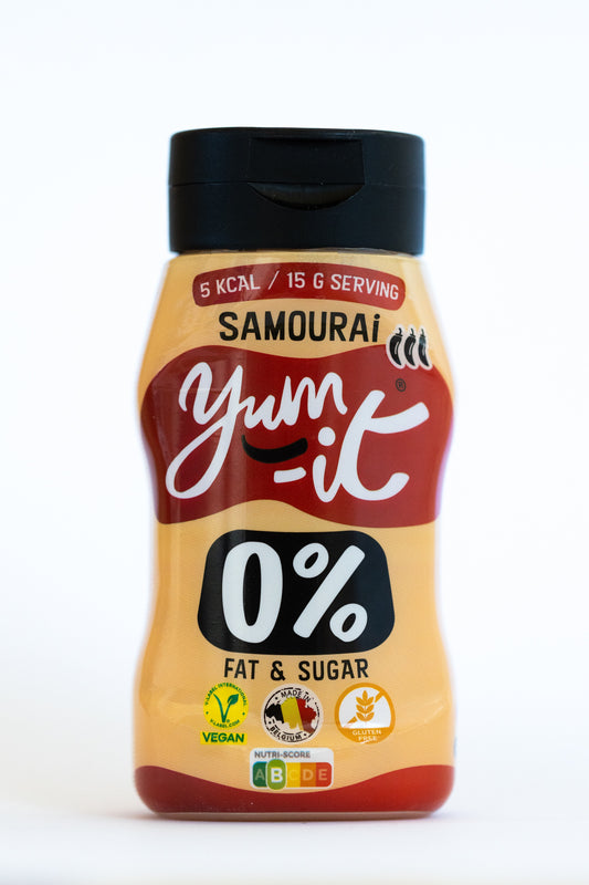 Yum-It Samourai sauce and flavoring in a 300g package, with vibrant label and product details on the packaging.