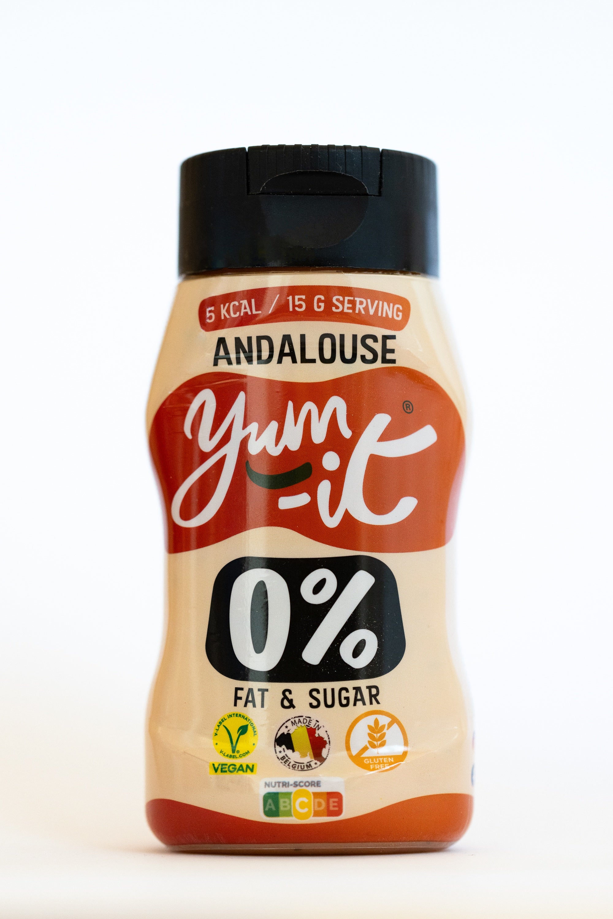 Yum-It Andalouse sauce 300g jar, vibrant label, creamy texture, perfect for flavorful sandwiches and snacks.