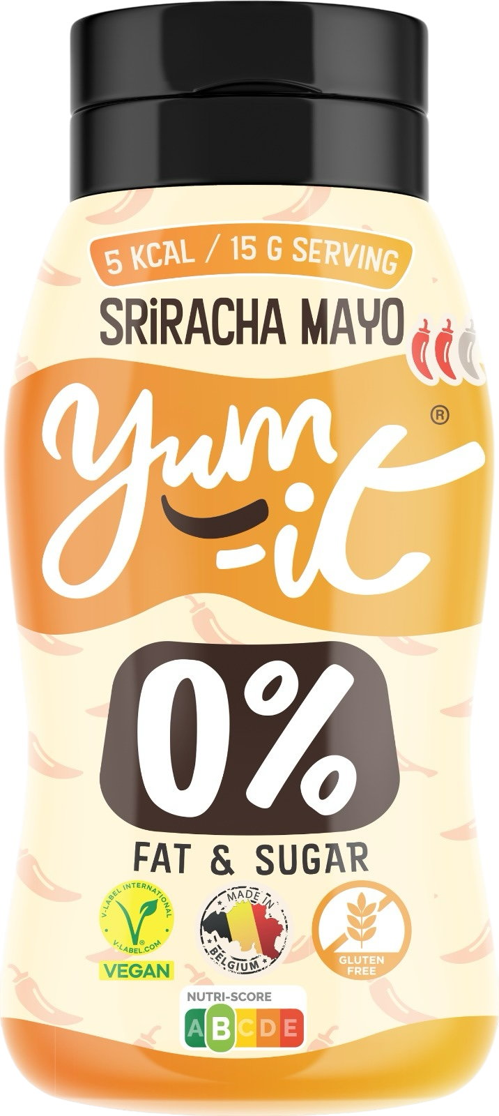 Yum-It Sriracha mayo sauce in a 300g jar, spicy and creamy condiment from the Sauzen en Smaakmakers category.