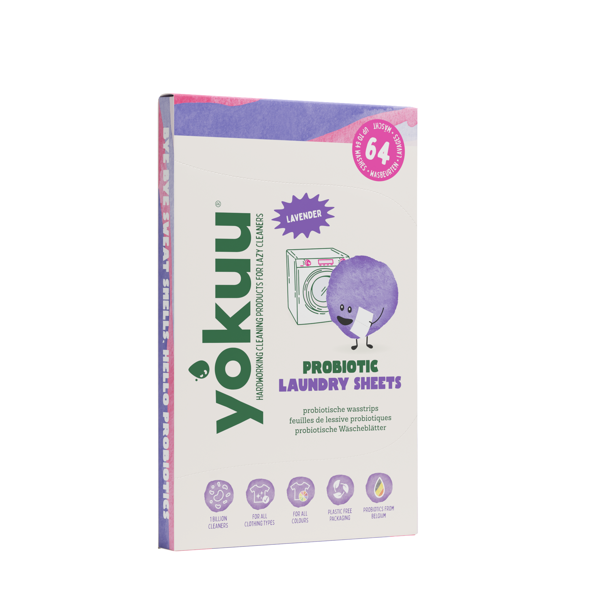 Yokuu Wasstrips lavendel scent, 96 grams of laundry detergent strips, natural lavender fragrance for fresh clothes