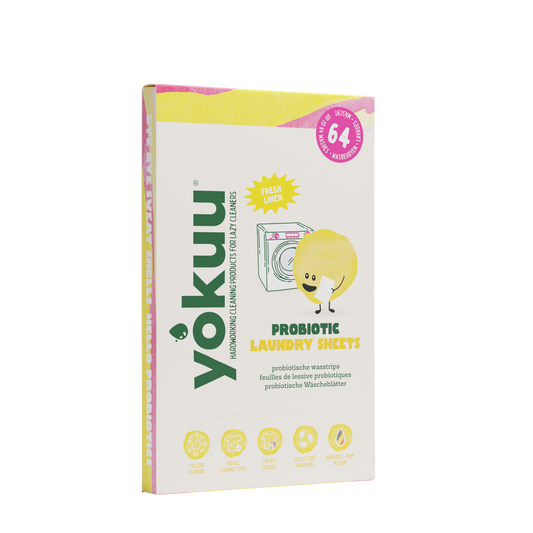 Yokuu Wasstrips Fresh Linen laundry detergent strips in a 96g package, natural fabric freshener and cleaning product.